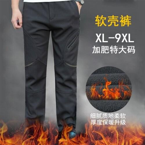 Man Winter Fishing Waterproof Camping Trekking Fleece Outdoor Hiking Pants Climbing skiing Softshell Trouser Travel Fotturbukser