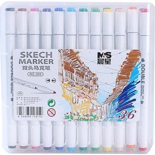 Double-headed marker boxed set watercolor pen studio beginner hand-painted design for children