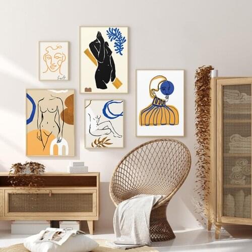 Nordic Line Drawing Abstract Figure Body Poster Print For Living Room Bedroom Wall Art Picture Canvas Painting Modern Home Decor