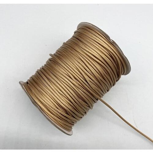 New 0.5 0.8 1.0 1.5 2.0mm Khaki Waxed Cord Waxed Thread Cord String Strap Necklace Rope Beads for Jewelry Making