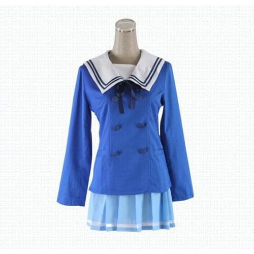 Peruca Kyokai No Kanata Kuriyama Mirai Cosplay Costume Anime School Uniform
