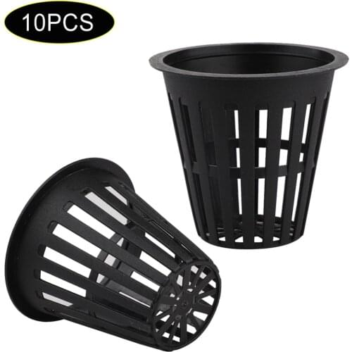 10 Pcs Mesh Pot Soilless Cultivation Vegetable Seedling Basket Plastic Net Cups