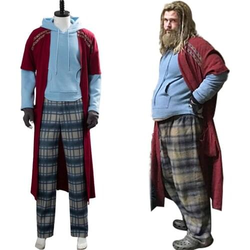 Fat Thor Cosplay Costume Full Set Outfit Adult Men Women Carnival Costume