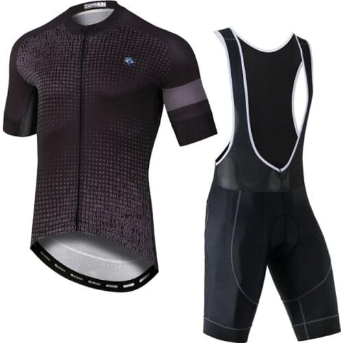 YOCENE Black Printing Men Cycling Suit Summer Shorts Sleeve Bicycle SetSoft Breathable Mountainbike Clothes