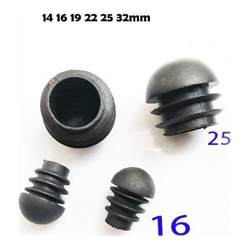 16mm ball head Blanking tube insert end, Pole pile decoration cap shelf outdoor chair cover hole pipe dust proof arched plug