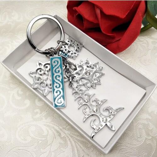 Christmas tree keychain key ring snowflake key chain key holder portachiavi chaveiro llaveros mujer bag charm christmas gift