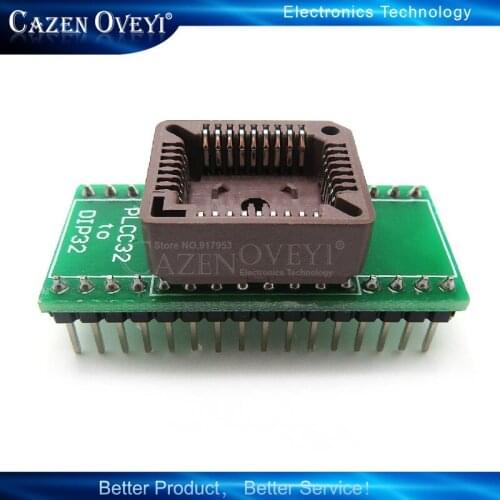 1piece IC Test Socket PLCC32 turn DIP32 adapter adapter blocks the conversion Block burning seat parts In Stock