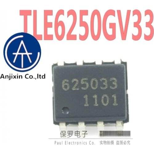 10pcs 100% orginal new real stock TLE6250GV33 625033 SOP-8 High-speed CAN communication chip for automobile instrument