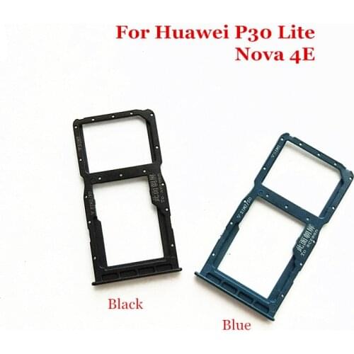 10pcs/Lot For Huawei P30 Lite / Nova 4E Sim Card Tray Slot Adapter Micro SD Card Holder