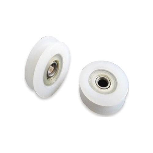 10PCS deep Groove Nylon Pulley Wheels Roller for Slide Gate/angle Bar/drawers,8*46.5*10mm