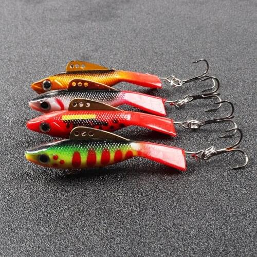JOHNCOO 2pcs Winter Ice Jig 12g 18g 28g Fishing Lure VIB Lure Artificial Bait Winter Ice Fishing Lure Balancer Carp Pike Perch