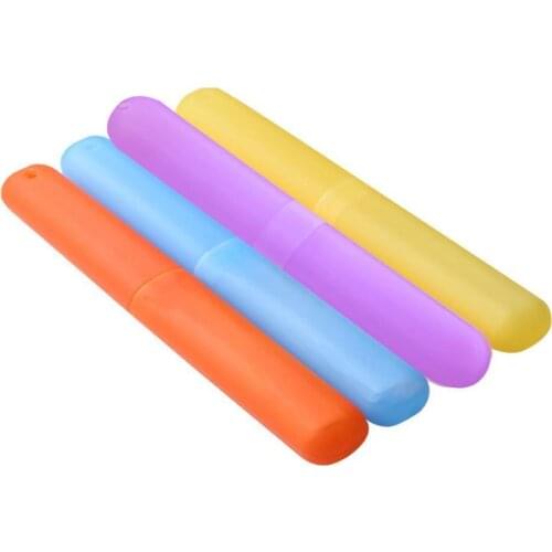 Travel Accessories Toothbrush Tube Cover Case Cap Fashion Plastic Suitcase Holder Baggage Boarding Portable Packing Box