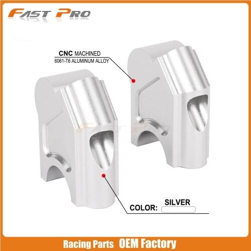 CNC Billet HandleBar Fat Bar Risers Mount Clamp Adaptor For Benelli TRK 502 2016 2017 16 17