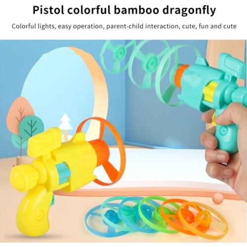 Child Games Flying Saucer Flashing Top Outdoor Flying Bamboo Dragonfly Toy Luminous Flying Disc Childrens Toy Sports Games