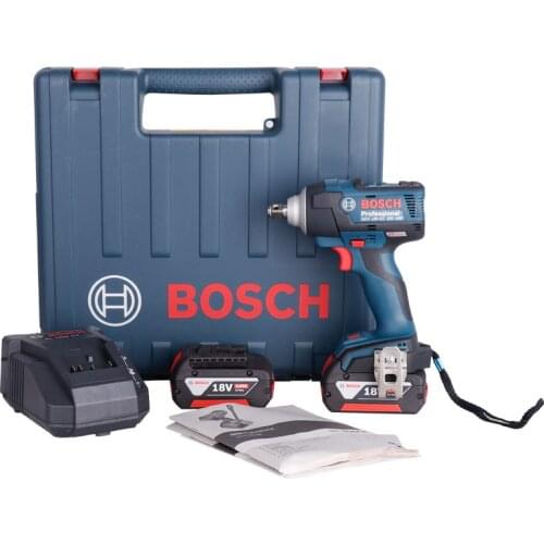 Bosch GDS18V-EC 300ABR Rechargeable Brushless Electric Wrench Car Tire Mounting Scaffold Equipped with Two 18V 4An Batteries