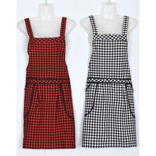 Pure cotton apron household kitchen waterproof and oil-proof female fashion cute adult cooking work clothes custom logo printing