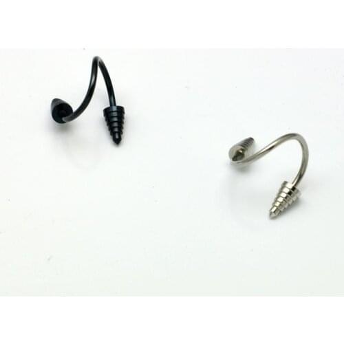 Punk elsin s rod titanium stud earring ear eyebrow nail stainless steel lip ring human body 2206