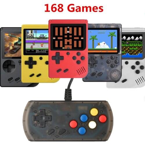 2019Cool baby Retro Portable Mini Handheld Game Console 8-Bit 3.0 Inch Color LCD Kids Color Game Player Built-in 168 Video games