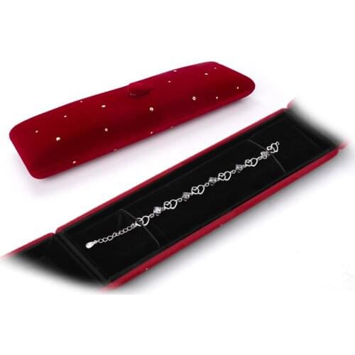 Red Flannel Yurt Long Chain Rings Jewelry Box For Women Earrings Pendents Packaging Gift Cases Jewellery Organizers For Lover