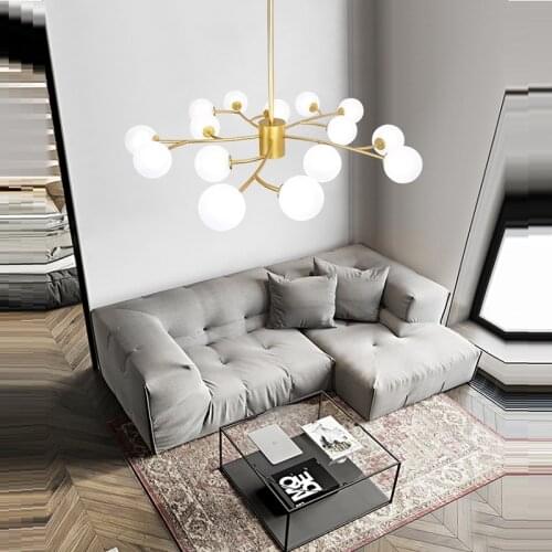 Nordic Chandelier Lights For Living room bedroom Dining room Luxury Glass Shade Minimalist LED Chandelier Lighting Led Ceiling