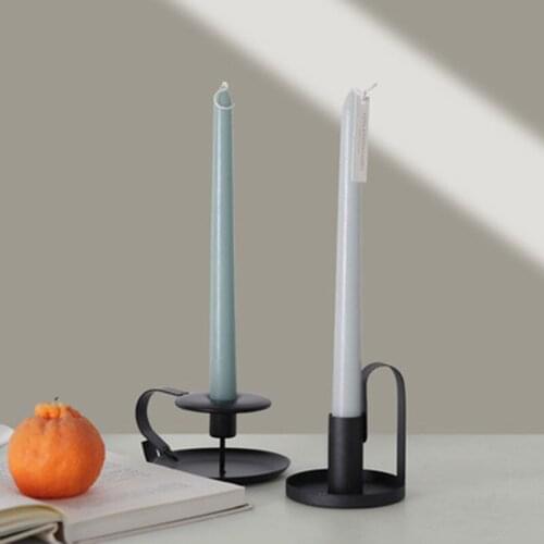 Metal Candlestick Creative Iron Craft Candle Holder Lovers Romantic Candlelight Dinner Table Wedding Party Decoration