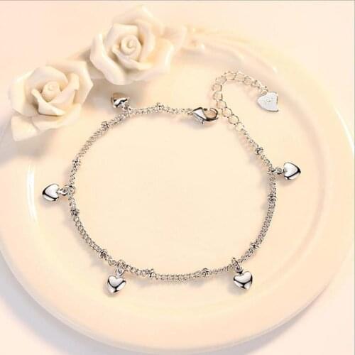Everoyal Trendy Heart Bracelets For Girls Party Accessories Vintage Silver 925 Women Jewelry Bracelets Female Birthday Gift