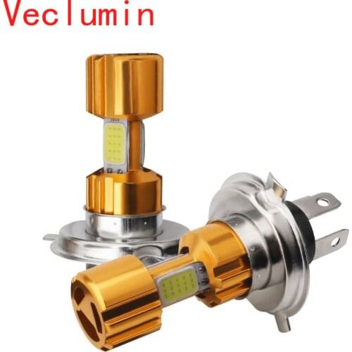 Motorcycle Headlight H4 BA20D COB 12V LED Moto farol moto High/Low Beam Led Bulbs 1200LM Super Bright Autobike Fog Lamp