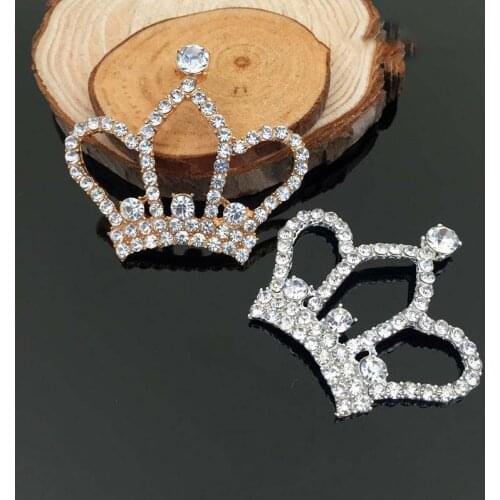 2016New 30Pcs Rhinestone Crown Buttons for Embellishment Button or DIY Hair Accessories HZ20