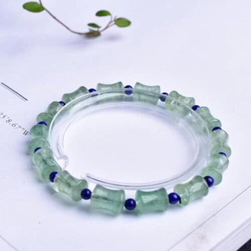 Wholesale Strawberry Natural Crystal Bracelets Beads With Blue ore Stone Bracelets Lucky Beauty for Women Gift Crystal Jewelry