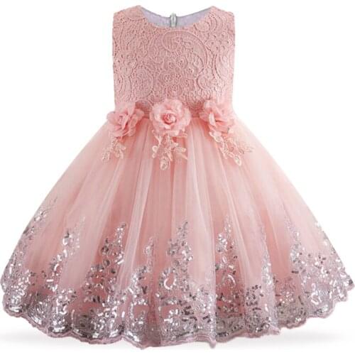 2021 Summer Dress for Children Flower Girls Dress Party Wedding Dress Elegent Princess Vestidos 3-8years