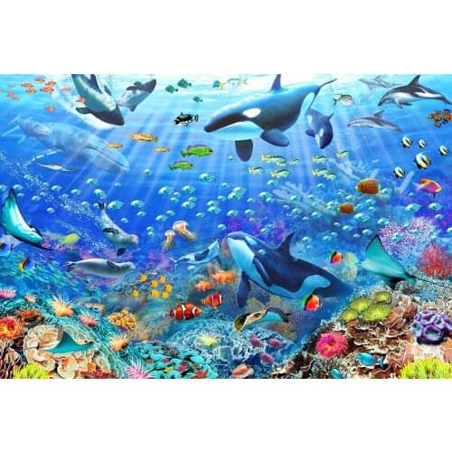 Deep sea fish The wooden puzzle 1000 pieces ersion jigsaw puzzle white card adult childrens educational toys