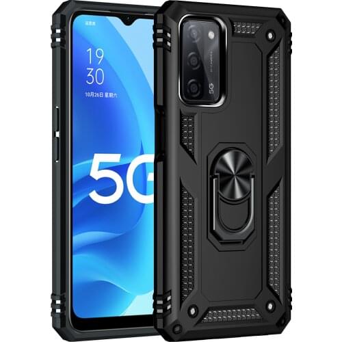 Fashion Armor Rugged Shockproof Phone Case For OPPO Realme A54 A55 A74 F19 C21 4G 5G Ring Magnetic Kickstand Protection Cover