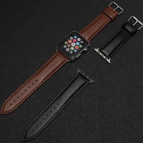 Handmade Cowhide Watchband For Apple Watch Band 42mm 38mm Series 5/4/3/2/1 Cow Leather Sports Strap for iWatch 44mm 40mm