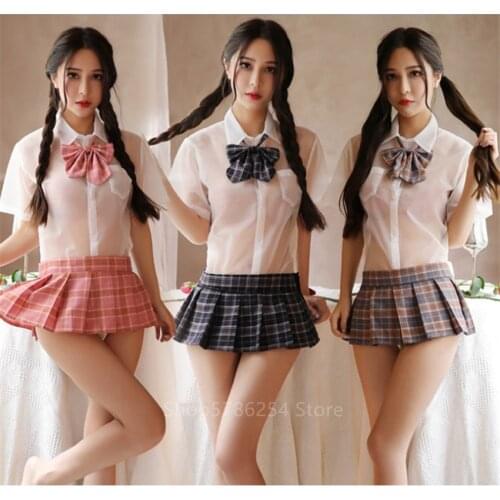 Japanese Style Student School Uniform Kawaii Girls Pleated Skirts for Woman College JK Sexy Sailor Party Anime Cosplay Navy Mini
