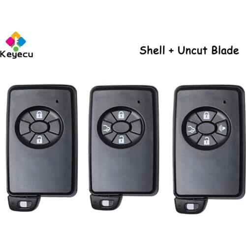 KEYECU Smart Remote Control Car Key Shell Case With 2/ 3/ 4 Button - FOB for Toyota Avalon Carmry Crown Corolla Highlander Yaris