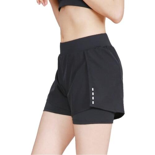 2020 Spring Womens Running Shorts Running Tights With Lined Short Womens Gym Cool Woman Sports Short Fitness Ladies Sportswear
