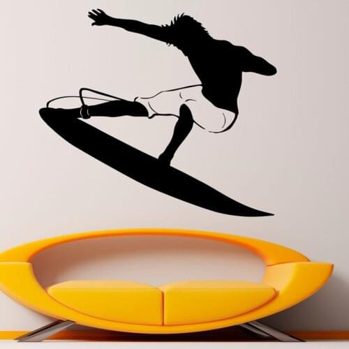 Water Sports Wall Stickers Surfing Removable Vinyl Wall Decals Home Decor For Living Room Kids Room Decoration