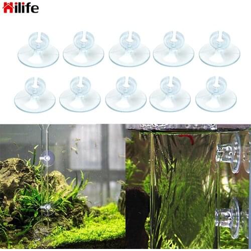 Clip Trachea Thermometer Sucker Oxygen Pump Fixed Clamp Fish Tank Oxygen Tube Suction Cup Airline Tube Holder 10 Pieces