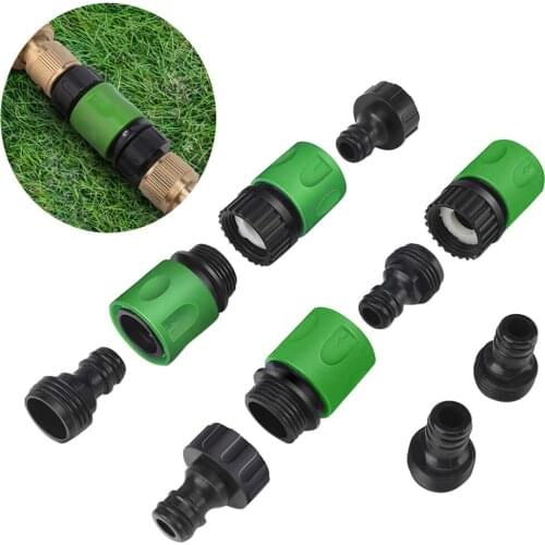 1Set Garden Hose Quick Connectors Garden Plastic Fitting Water Hose Connectors 3/4 inch J#09