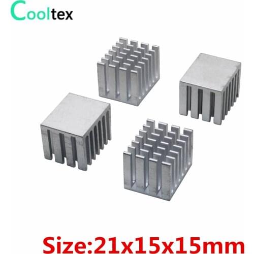 10pcs/lot 21x15x15mm Aluminum Heatsink heat sink radiator for Electronic Chip VGA RAM IC LED COOLER cooling