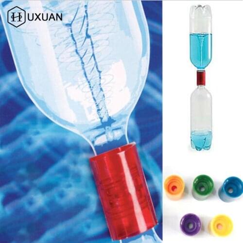 4pcs Vortex Bottle Water Connector Science Cyclone Tube Experiment Randomly Send