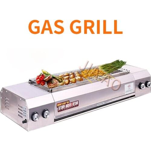BBQ Stainless Steel Smokeless Gas Natural Gas Liquefied Gas Grill Commercial Barbecue Machine Electric BBQ Grills Outdoor