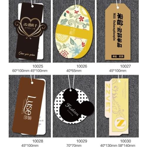 Free shipping free customized paper hang tag/clothing swing tag labels/garment bag printed tags brand care labels logo JYSJ105