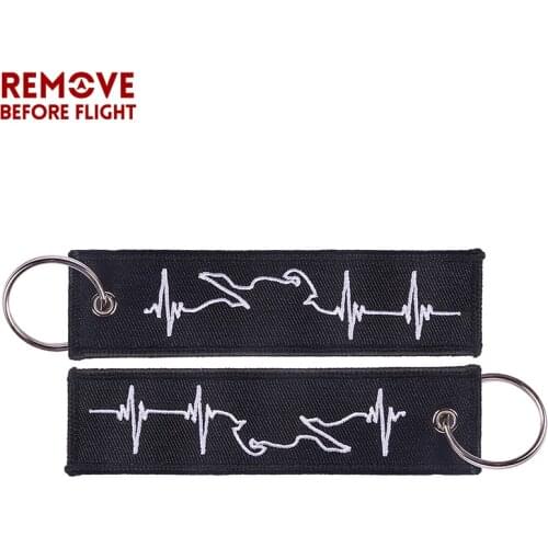 20 PCS Embroidery Key Fobs Jewelry Fashion Biker Heartbeat Keychain Motorcycles and Cars Fashionable Chain Keychain for Bikers