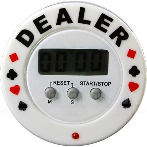 Digital Timer for Poker Chips Dealer Electric Poker Dealer Button Texas Hold'em Poker Tournament Accessory