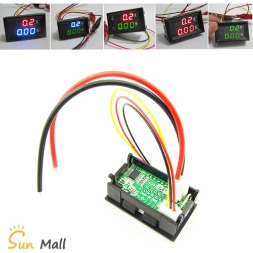DC 100V 10A 50A 100A Mini 0.28" 0.28inch LED Digital Voltmeter Ammeter Volt Ampere Meter smart module
