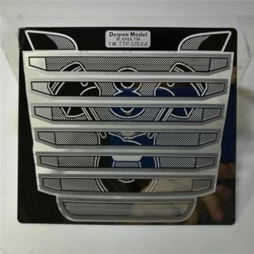 Decorative Metal Front Intake Grille Cover for 1/14 Tamiya Scania R730 RC Truck Tractor Parts Accessories