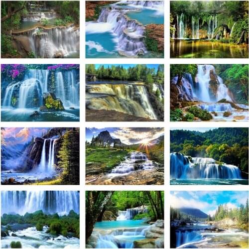 Evershine 5D DIY Diamond Painting Waterfall Scenic Full Square Rhinestone Embroidery Landscape Cross Stitch Mosaic Home Decor