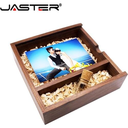 JASTER USB 2.0 Photo Album Wooden+ Box usb flash drive Pen drive 4GB 8GB 16GB 32GB 64GB custom LOGO (205*205*60mm)