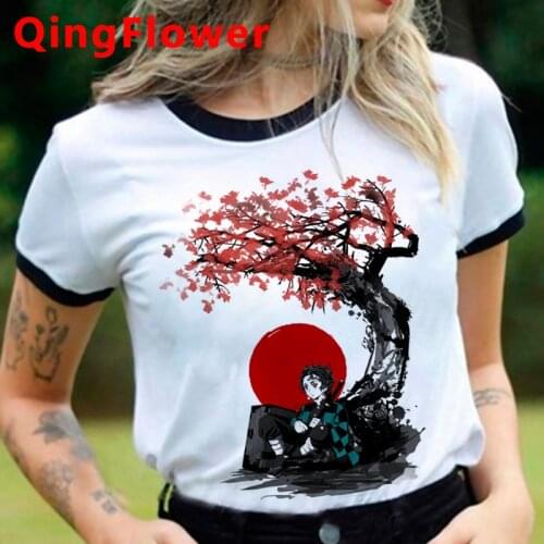 Demon Slayer Kimetsu No Yaiba T Shirt Men Kawaii Japanese Anime T-shirt Tanjirou Kamado Graphic Tee Harajuku Cartoon Tshirt Male